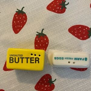 Farm Fresh Eggs and Salted Butter Stick Salt & Pepper Set